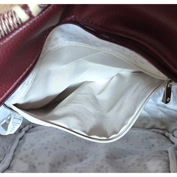 Jewel By Thirty-One Backpack Crushed Berry Maroon Pebble Finish Adjustable Strap - Picture 10 of 10